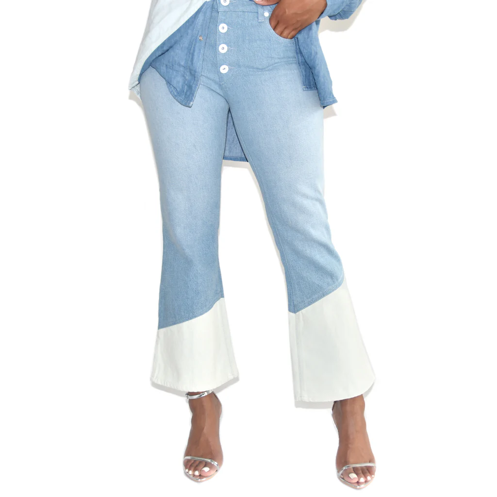 Kick Fit Crop Flare Denim